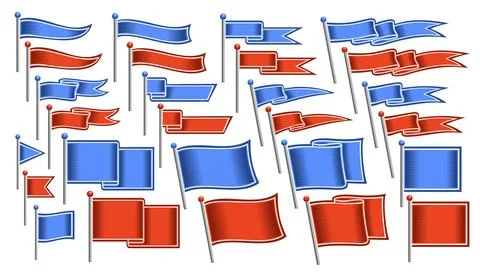 Vector Different Flag Set Stock Illustration