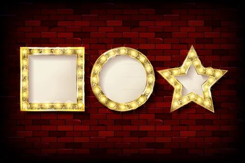 Vector different golden frames Stock Illustration