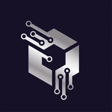 Vector digital abstract logo. Company identity. EPS 10 스톡 일러스트