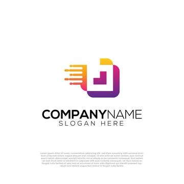 Vector digital B letter logo Stock Illustration