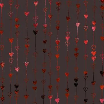 Vector digital background with imitation red foil. Metallic texture. Stock Illustration