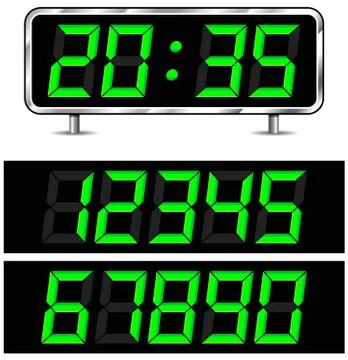 Vector digital clock Illustrazione stock