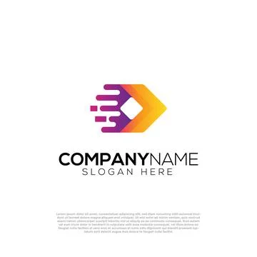 Vector digital D letter logo Stock Illustration