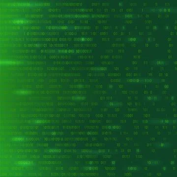 Vector Digital Data Technology Concept. Green Binary Data Software Programmin Stockillustratie