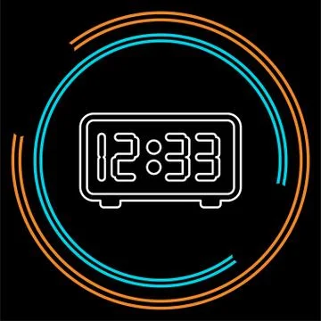 Vector digital display clock illustration - timer Stock Illustration