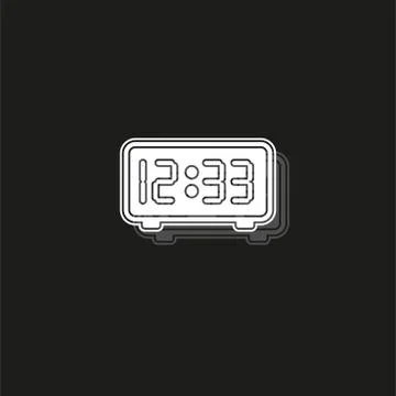 Vector digital display clock illustration - timer countdown Stockillustratie