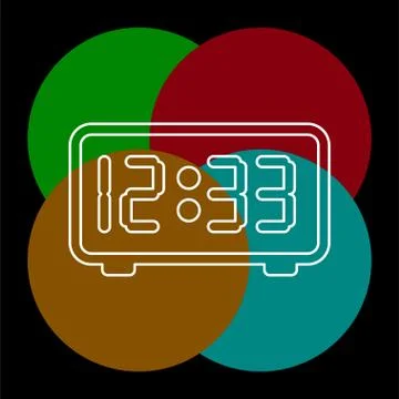 Vector digital display clock illustration - timer Stock Illustration