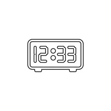 Vector digital display clock illustration - timer Stock Illustration