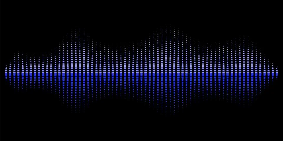 Vector Digital EQ Music Equalizer. Sound Wave Design Element. Speaking Sound Stock Illustration