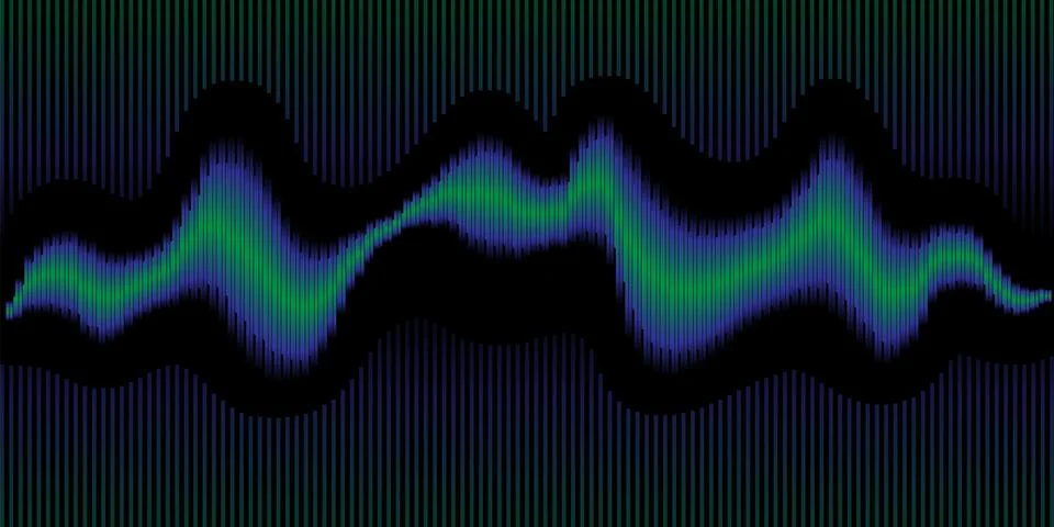 Vector Digital EQ Music Equalizer. Sound Wave Design Element. Speaking Sound イラスト素材