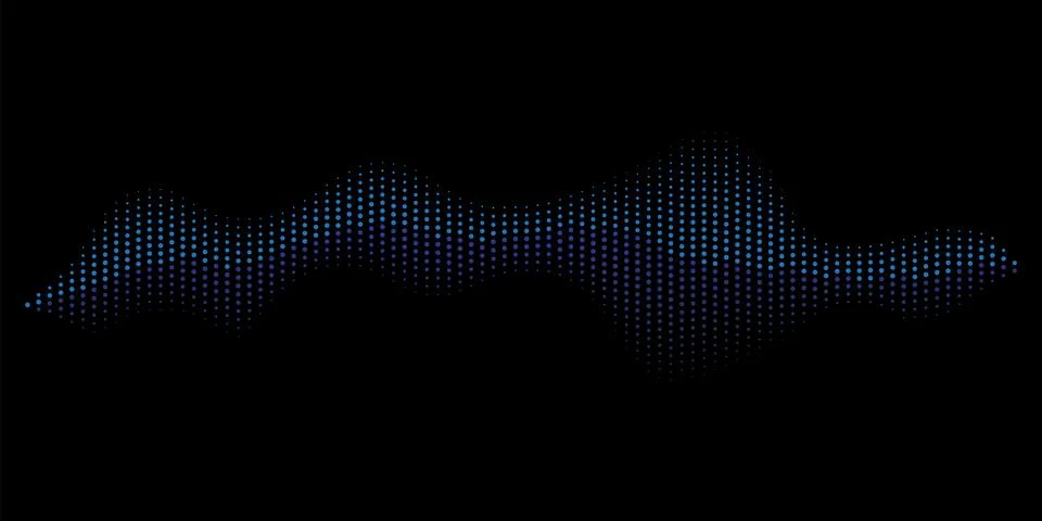 Vector Digital EQ Music Equalizer. Sound Wave Design Element. Speaking Sound Stock Illustration