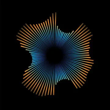 Vector Digital EQ Music Equalizer. Sound Wave Design Element. Speaking Sound  Stock Illustration