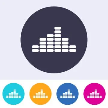 Vector digital equalizer icon Illustration