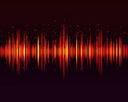 Vector digital music equalizer, audio waves design, audio signal visualization Stock Illustration