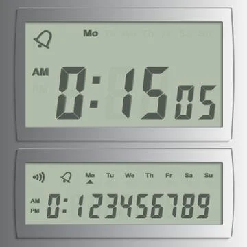 Vector digital numbers Ilustración de archivo