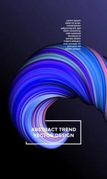 Vector digital painting abstract background. Creative vivid 3d flow paint wav Stock-Illustration