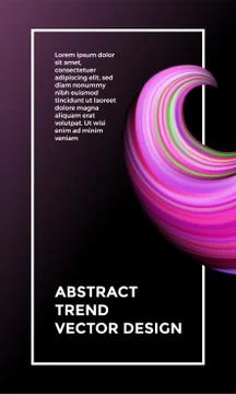 Vector digital painting abstract background. Creative vivid 3d flow paint wav Stock-Illustration