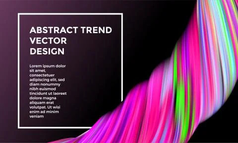 Vector digital painting abstract background. Creative vivid 3d flow paint wav Illustrazione stock