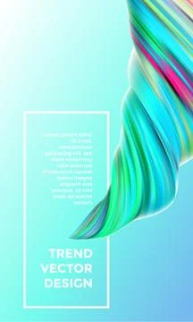 Vector digital painting abstract background. Creative vivid 3d flow paint wav Illustrazione stock