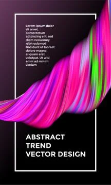 Vector digital painting abstract background. Creative vivid 3d flow paint wav Illustrazione stock
