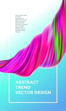 Vector digital painting abstract background. Creative vivid 3d flow paint wav Stock-Illustration