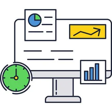 Vector digital social media web content icon Stock Illustration