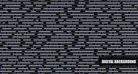 Vector digital technology geometric seamless striped pattern. Abstract futuri 스톡 일러스트
