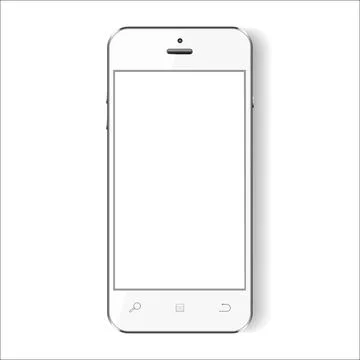 Vector dimensionless graphics. IPhone call screen. Mobile phone interface. Stock Illustration