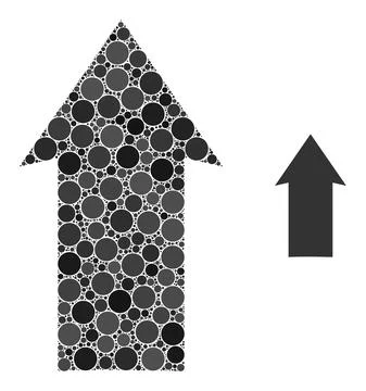 Vector Up Direction Composition of Small Circles Stock Illustration