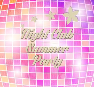 Vector disco party flyer Stock Illustration