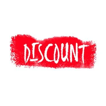 Vector Discount Hand Written Label Stock Illustration