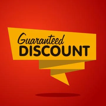 Vector discount label, origami style Stock Illustration