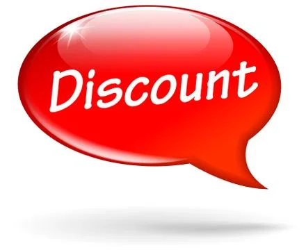 Vector discount speech bubble Stock Illustration