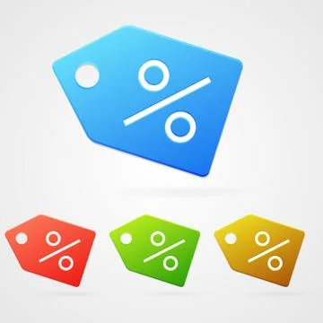 Vector discount tags Stock Illustration