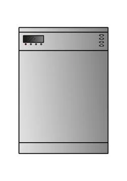 Vector dishwasher wide Stock Illustration