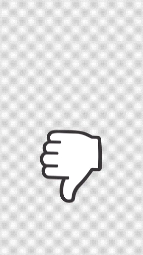 Vector Dislike Icon Animation with Alpha Channel Stock Footage 342774747