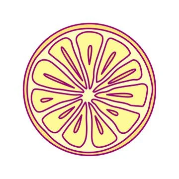 Vector disposable template round fruit Stock Illustration