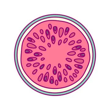 Vector disposable template round fruit Stock Illustration