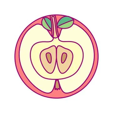 Vector disposable template round fruit Stock Illustration