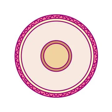 Vector disposable template round fruit Stock Illustration