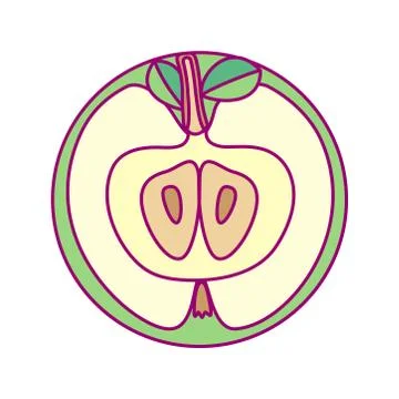 Vector disposable template round fruit Stock Illustration