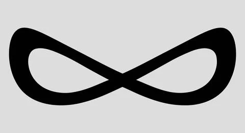 Vector Distorted Infinity Icon Illustration 스톡 일러스트