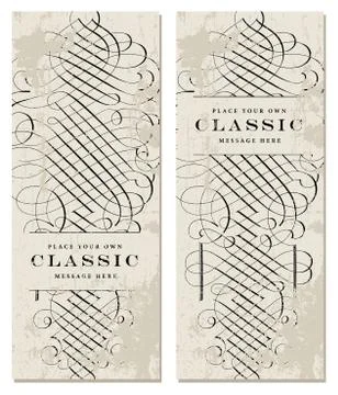 Vector distressed ornaments and template frames Иллюстрация