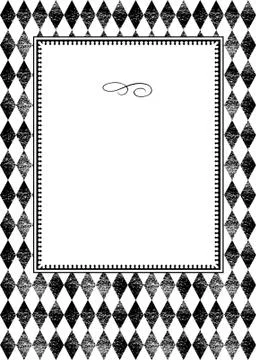 Vector distressed plaid pattern and frame Illustrazione stock