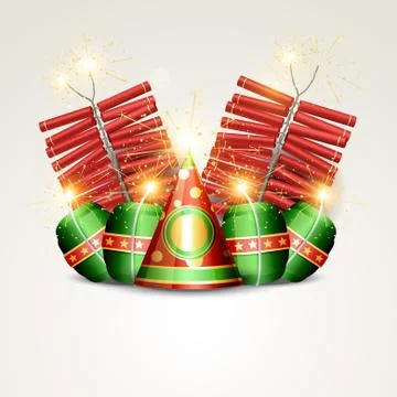 Vector diwali crackers Stock Illustration