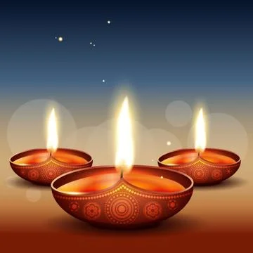 Vector diwali diya Stock Illustration