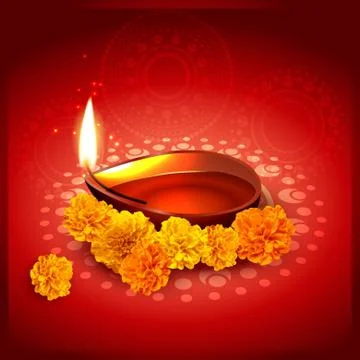 Vector diwali diya Stock Illustration