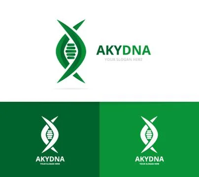 Vector of dna and genetic logo combination. Science and helix symbol or icon Illustrazione stock