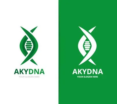 Vector of dna and genetic logo combination. Science and helix symbol or icon イラスト素材