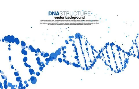 Vector DNA genetic structure from dot random. background concept for biotechn Stock Illustration